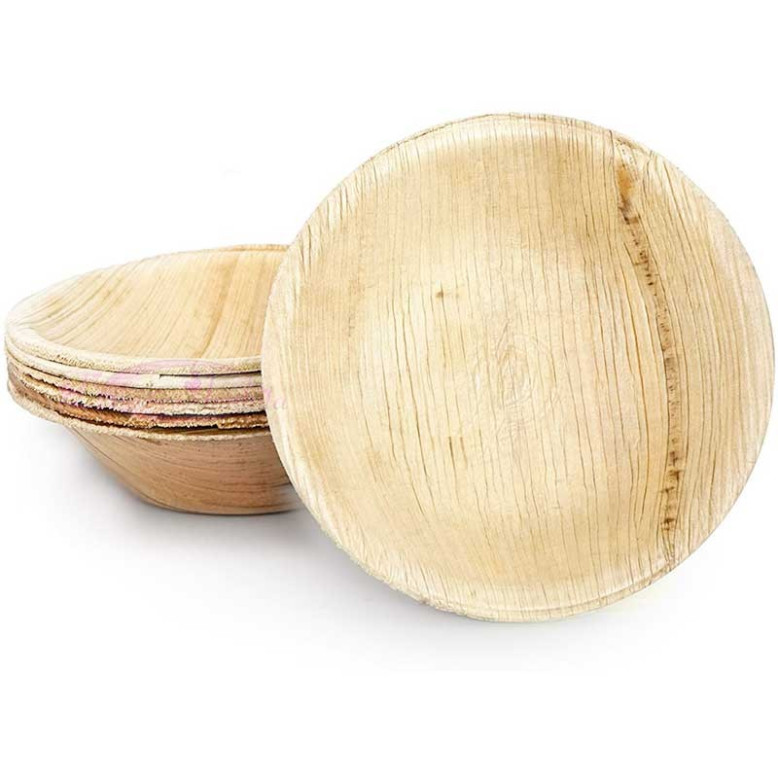 6 petits Bols en feuille de Palmier Biodégradables 6 petits Bols en feuille de Palmier Biodégradables