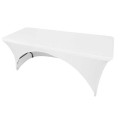 Nappe Lycra buffet ouverte blanche Nappe Lycra buffet ouverte blanche