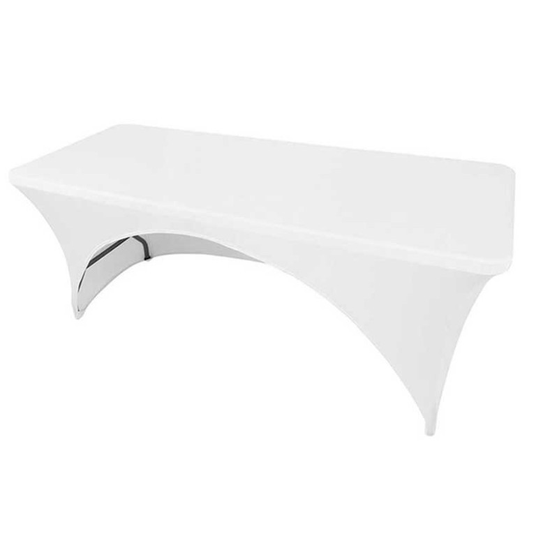 Nappe Lycra buffet ouverte blanche Nappe Lycra buffet ouverte blanche