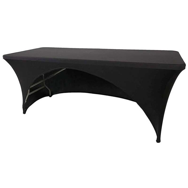 Nappe Lycra buffet ouverte noire Nappe Lycra buffet ouverte noire