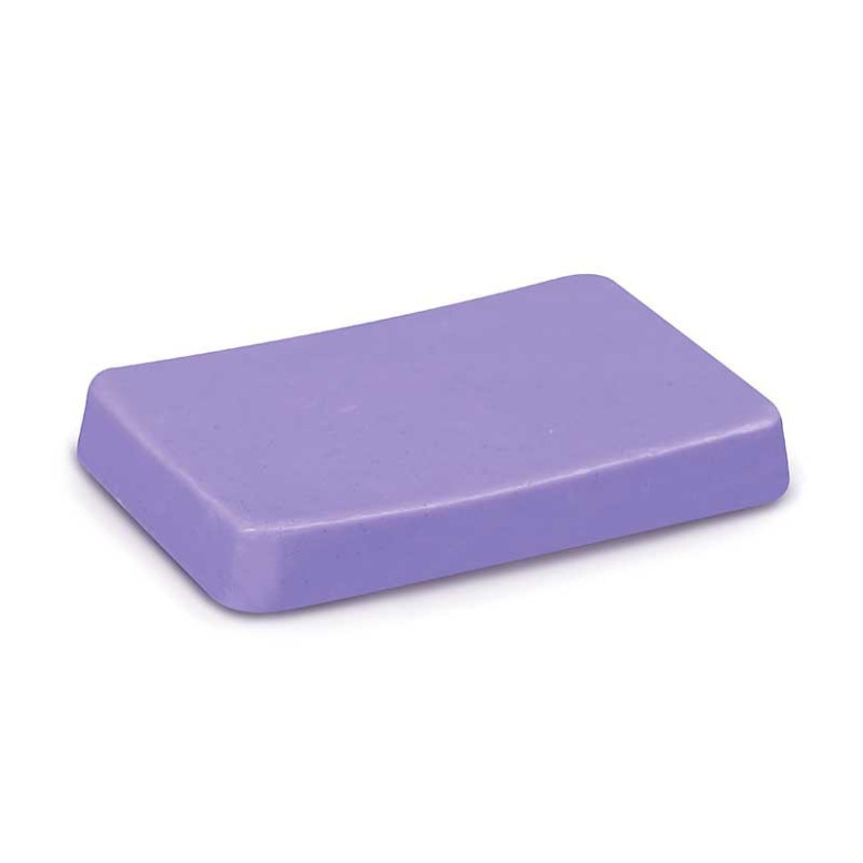 Pain de 100 grs de savon couleur mauve Pain de 100 grs de savon couleur mauve