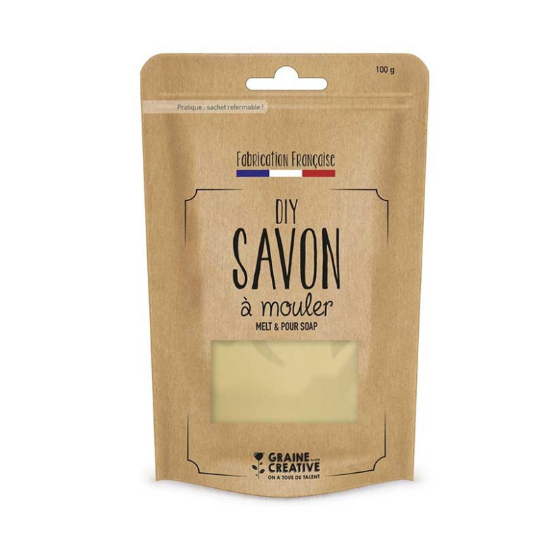 Pain de 100g de savon couleur jaune clair Pain de 100g de savon couleur jaune clair
