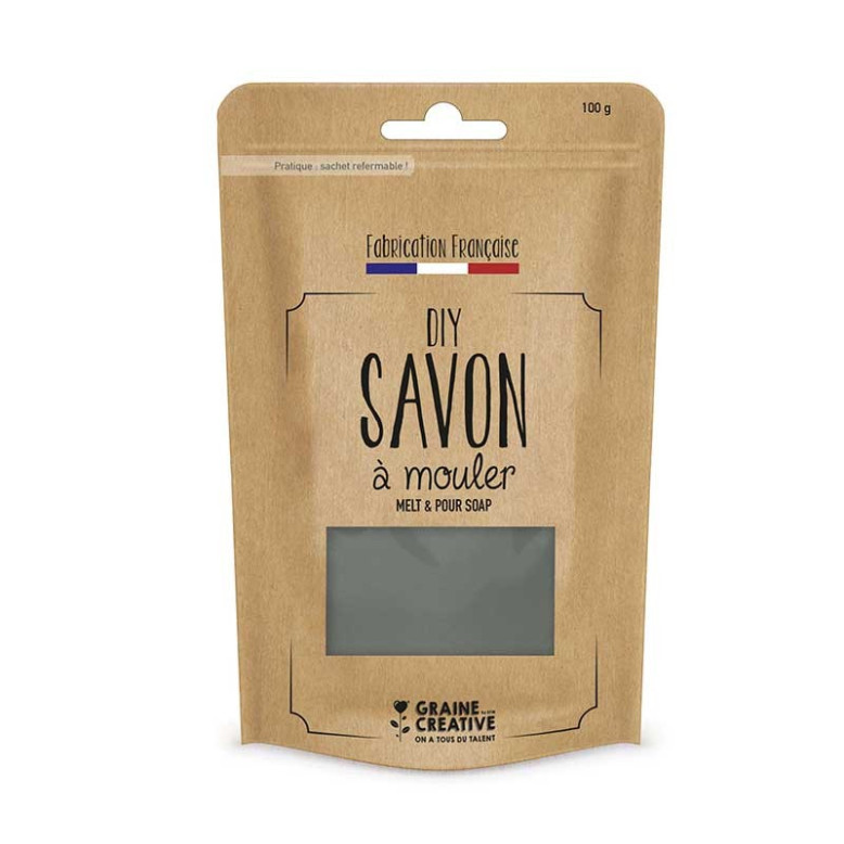 Pain de 100g de savon couleur gris Pain de 100g de savon couleur gris