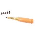 Tournevis perforateur cuir avec 6 embouts Tournevis perforateur cuir avec 6 embouts