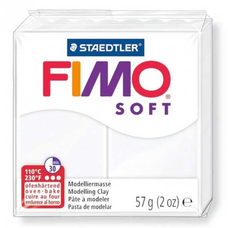 Pâte Fimo Soft blanche 57gr