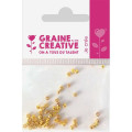 Sachet de 60 perles a ecraser coloris or 2mm