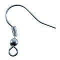Sachet de 6 b.oreilles pendentifs coloris argent 