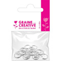 Sachet de 20 anneaux brises coloris argent 7mm 