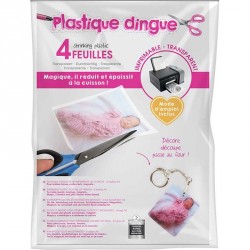 4 feuilles plastique dingue imprimables a4