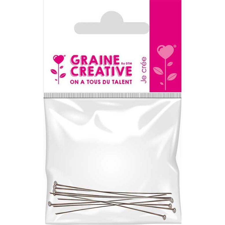 Sachet de 10 clous de jonction coloris argent long 50mm 
