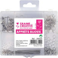 Coffret d'apprets bijoux coloris argent 407pcs Coffret d'apprets bijoux coloris argent 407pcs