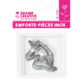 3 mini emporte-pieces inox licornes