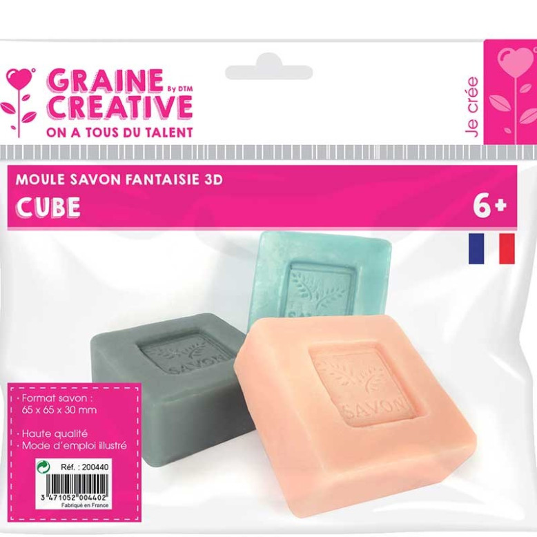 Moule thermo savons en forme de cube Moule thermo savons en forme de cube