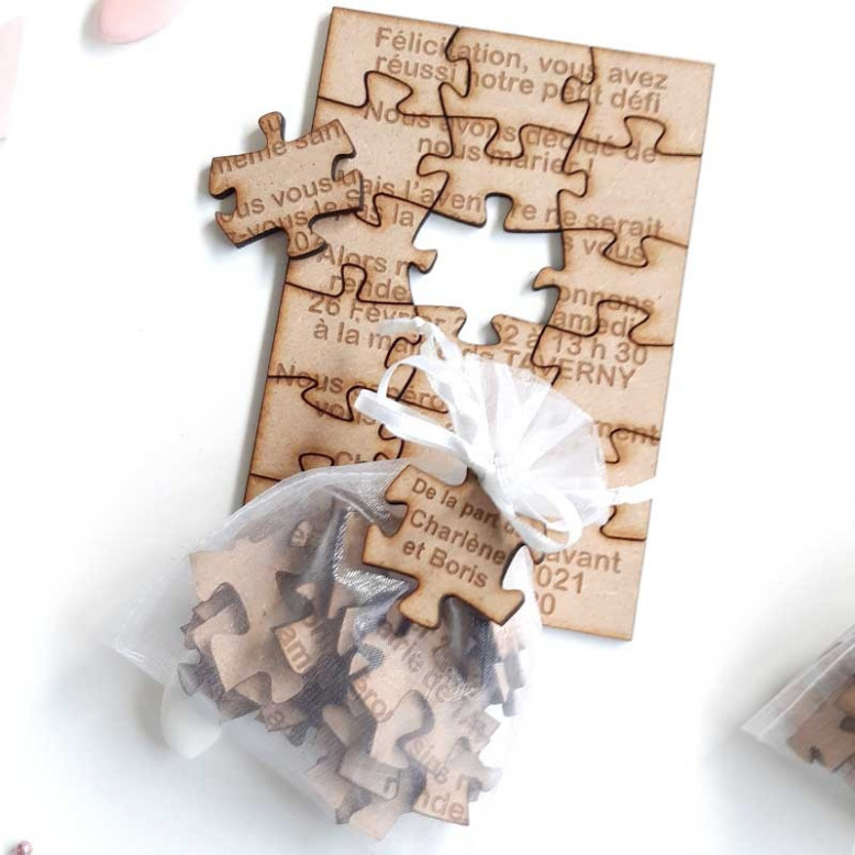 Faire Part Puzzle en bois Faire Part Puzzle en bois