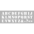 Pochoir décor 15x40 alphabet n°1