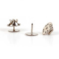 Lot 10 supports de pin's argent large 10mm