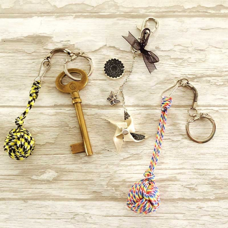 Lot de 10 porte-clefs + mousquetons