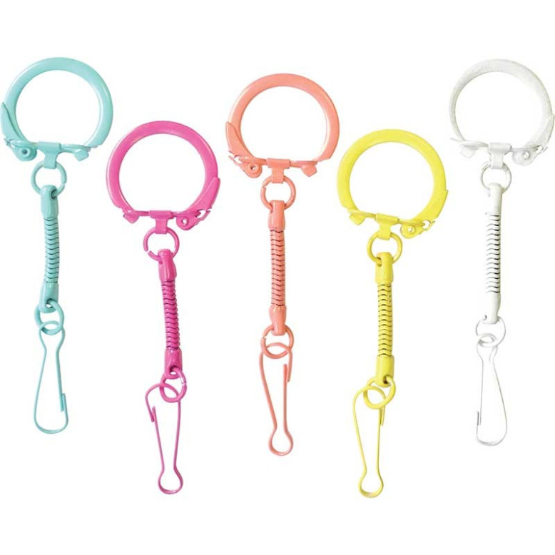 10 porte-clefs arc en ciel mousquetons
