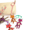 10 porte-clefs mousquetons coloris assortis