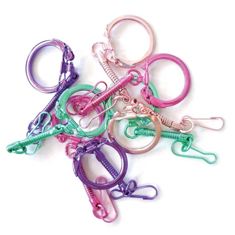 10 porte-clefs mousquetons coloris assortis 10 porte-clefs mousquetons coloris assortis
