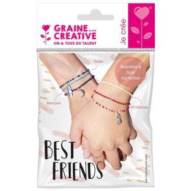 Kit bracelets perles rocailles breloques best friends
