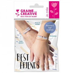 Kit bracelets a messages perles alphabet best friends