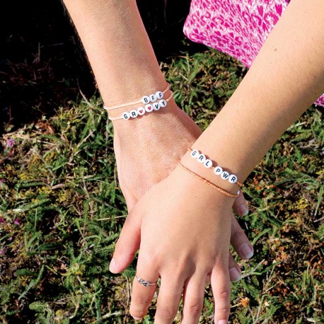 Kit bracelets a messages perles alphabet best friends