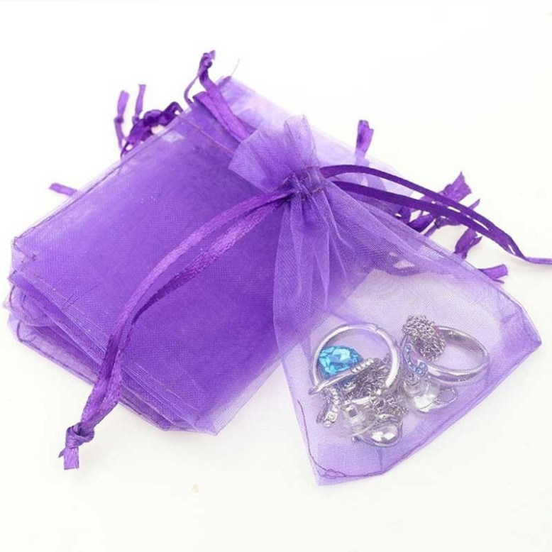 4 Sacs organza violet 12 x 10 cm 4 Sacs organza violet 12 x 10 cm