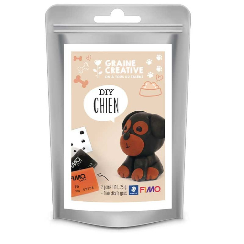 Sachet fimo chien 2x25g Sachet fimo chien 2x25g