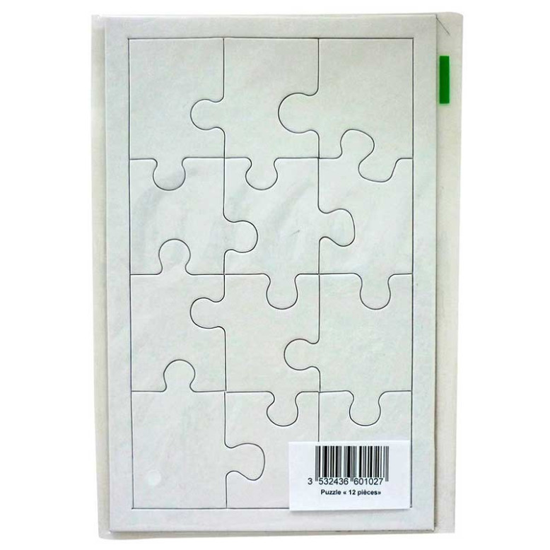 Puzzle blanc 12 pièces Puzzle blanc 12 pièces