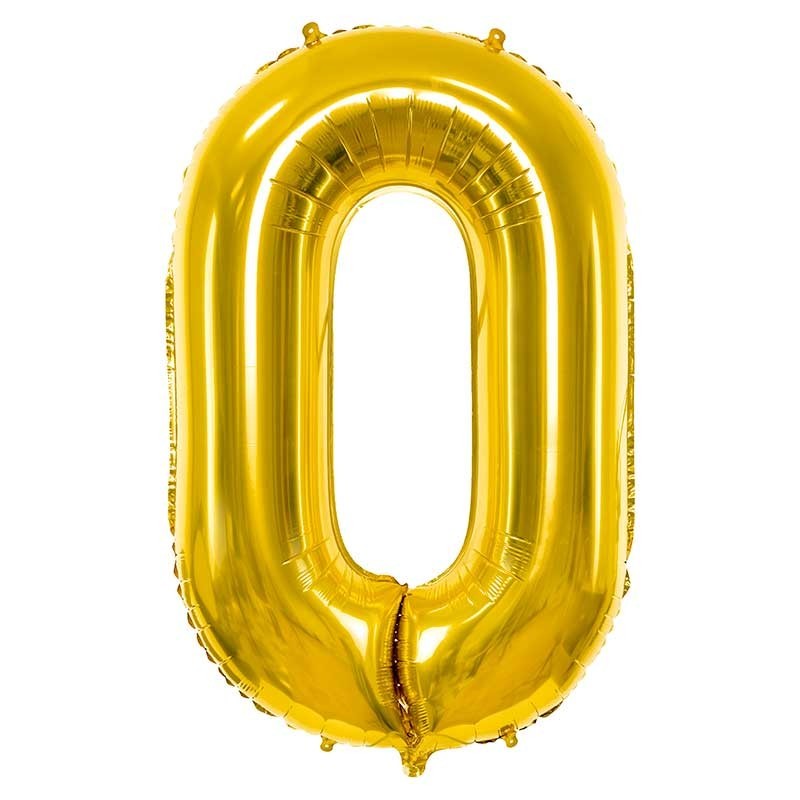 Ballon Géant chiffre Or 86cm pour anniversaire ou nouvel an