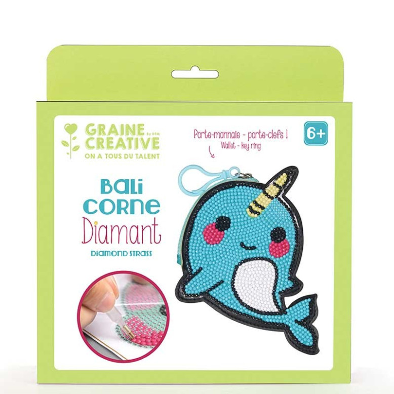 Kit diamond painting porte-monnaie Balicorne Kit diamond painting porte-monnaie Balicorne
