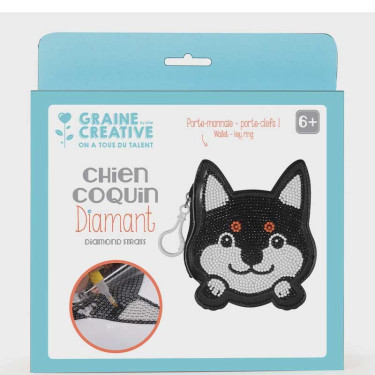Kit diamond mosaic porte-monnaie Chien