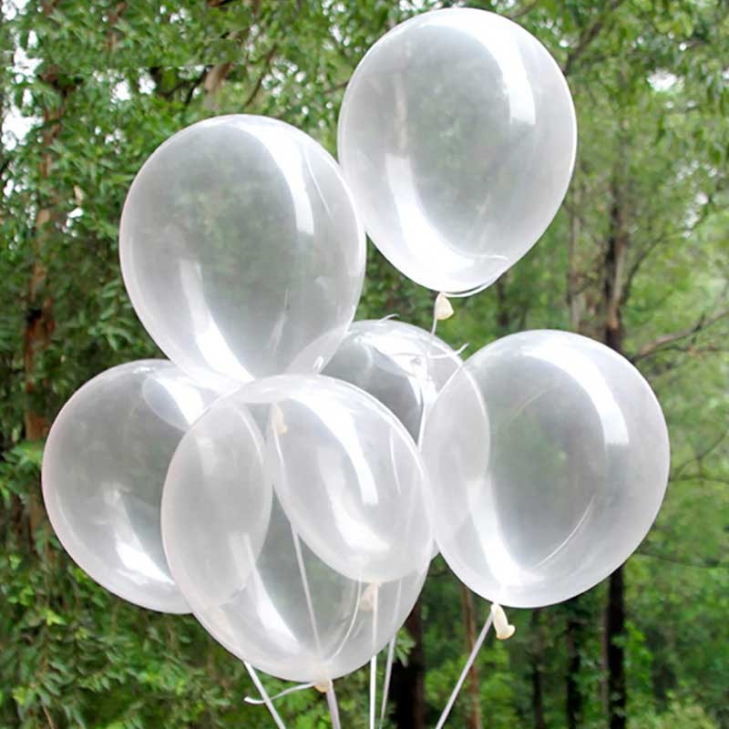 100 ballons transparents pas cher 30cm - Dragées Anahita