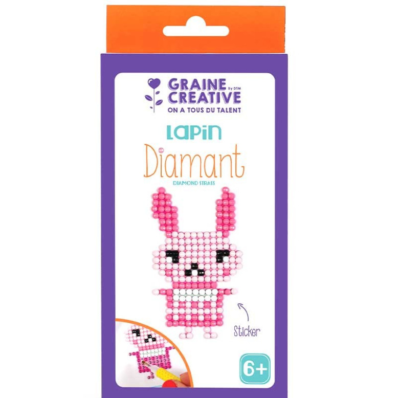 Kit diamond mosaïque stickers Lapin Kit diamond mosaïque stickers Lapin
