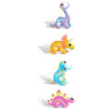 4 cartes mosaïque 3d assorties dinosaure