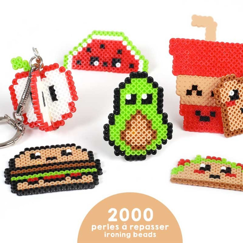 Kit de perles à repasser Junk food 2000 perles Kit de perles à repasser Junk food 2000 perles