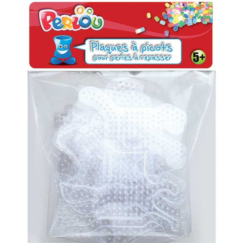 Lot De 8 Plaques à Repasser Pour Perles - Pochoirs Formes Variées + Pince - DIY Créatif Pour Enfants