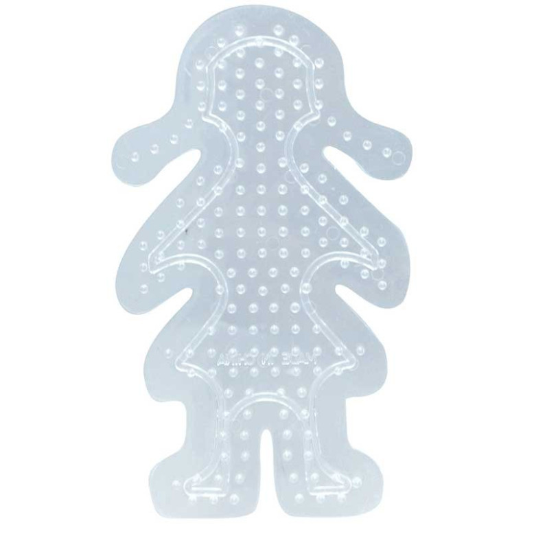 Plaque picots pour perles à repasser en forme de petite fille Plaque picots pour perles à repasser en forme de petite fille