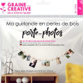 Guirlande en Perles de Bois porte Photo