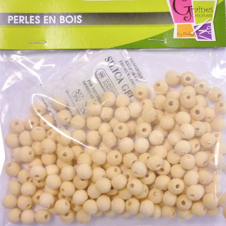 Sachet de 250 perles en bois 5mm