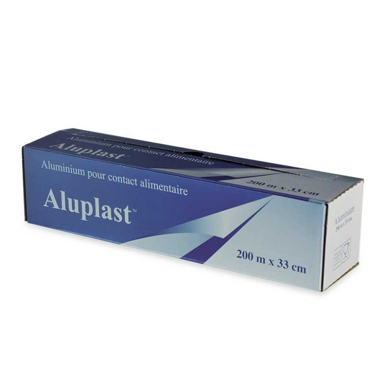 Rouleaux Aluminium 200m x 33cm boîte distributrice