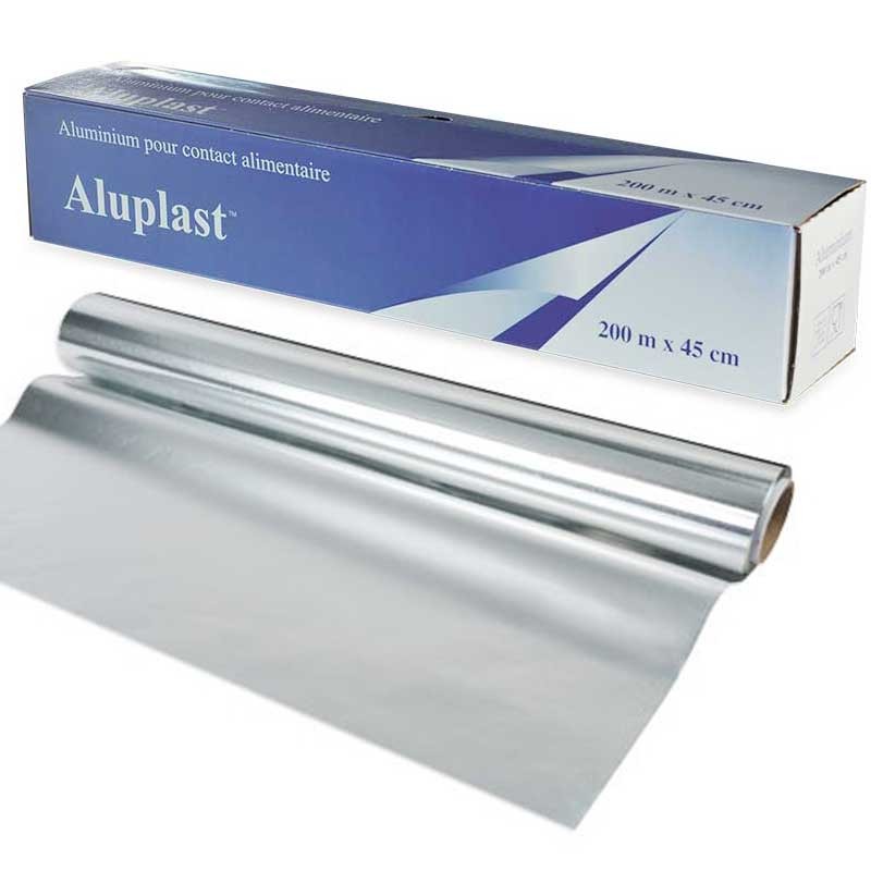 Papier alimentaire aluminium et blanc