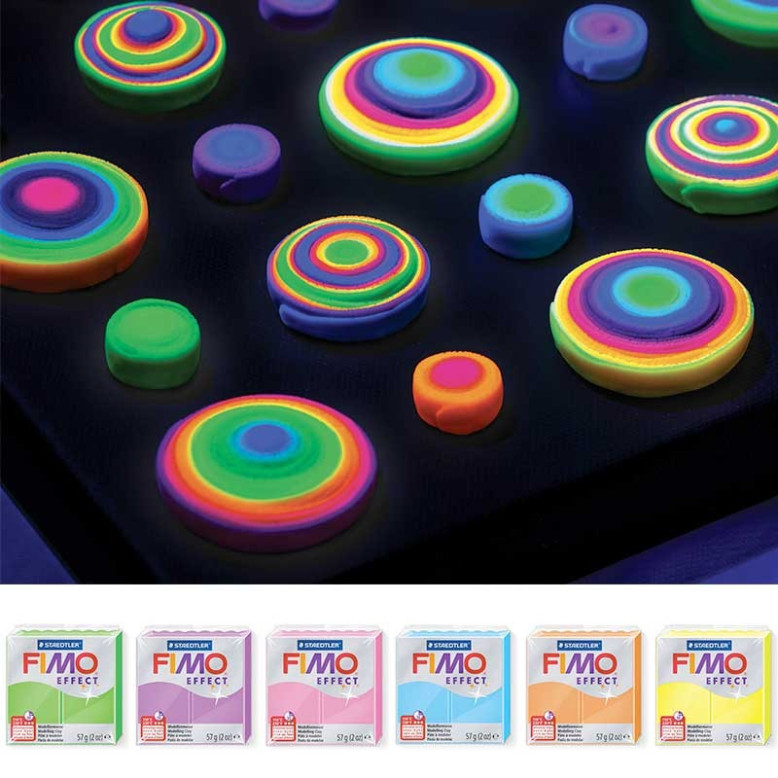 Pâte Fimo Effet Néon fluo