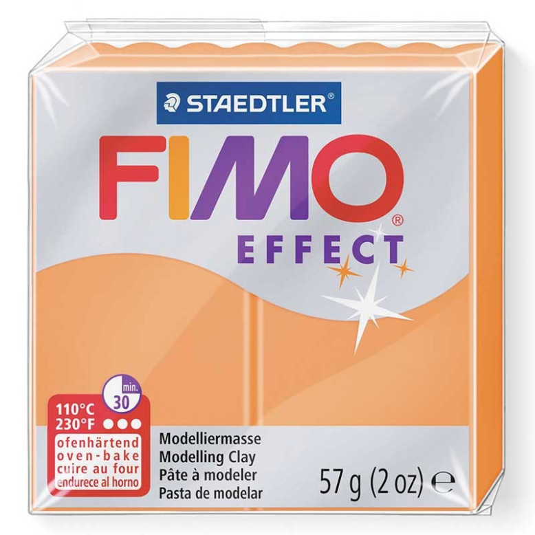 Pâte Fimo Effet Néon fluo couleur orange