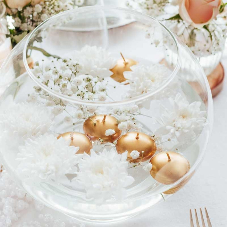 Bougies Flottantes Pour Mariage - Lot De 6, Diamètre 4,7 Cm, Durée 4-6h - Plusieurs Coloris