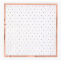 12 serviettes à pois rose gold 12 serviettes à pois rose gold