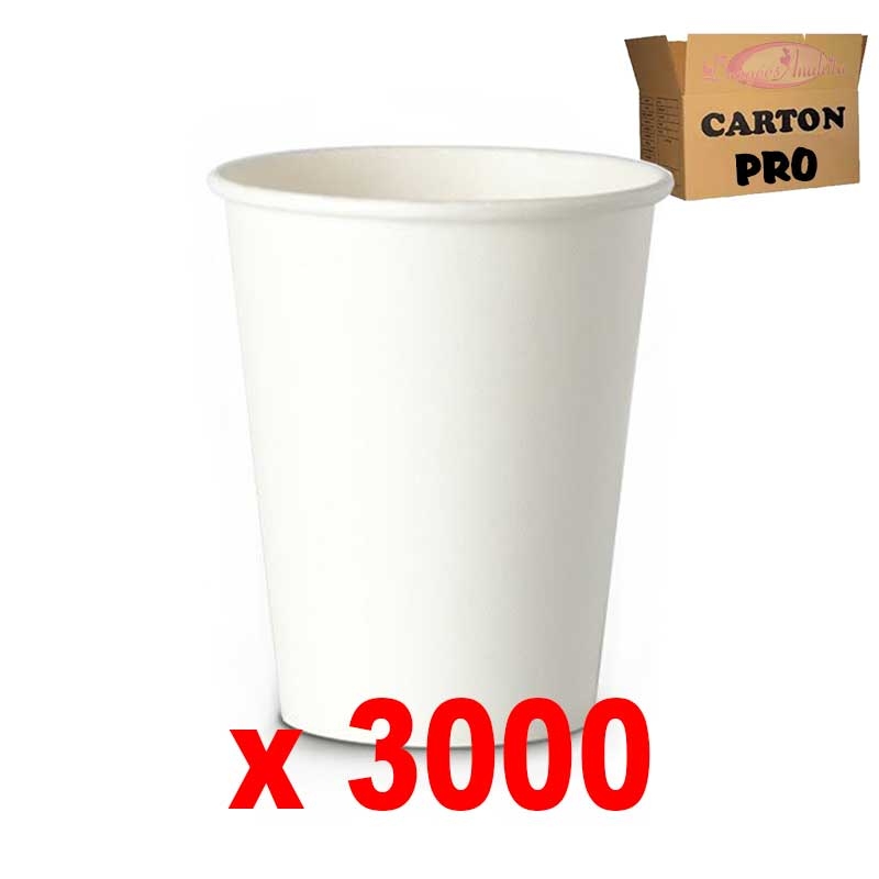 100 gobelets blanc 20 cl en carton recyclable - Dragées Anahita