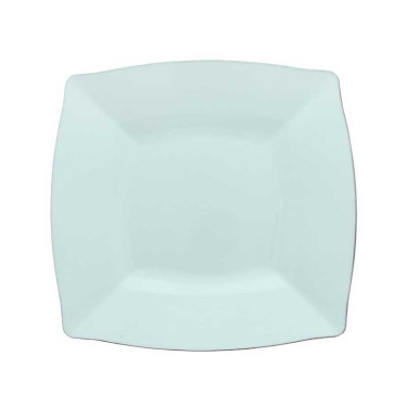 5 petites assiettes blanches bord argenté réutilisables