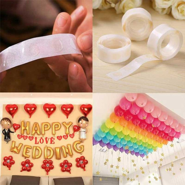 100 pastilles de colle pour ballons